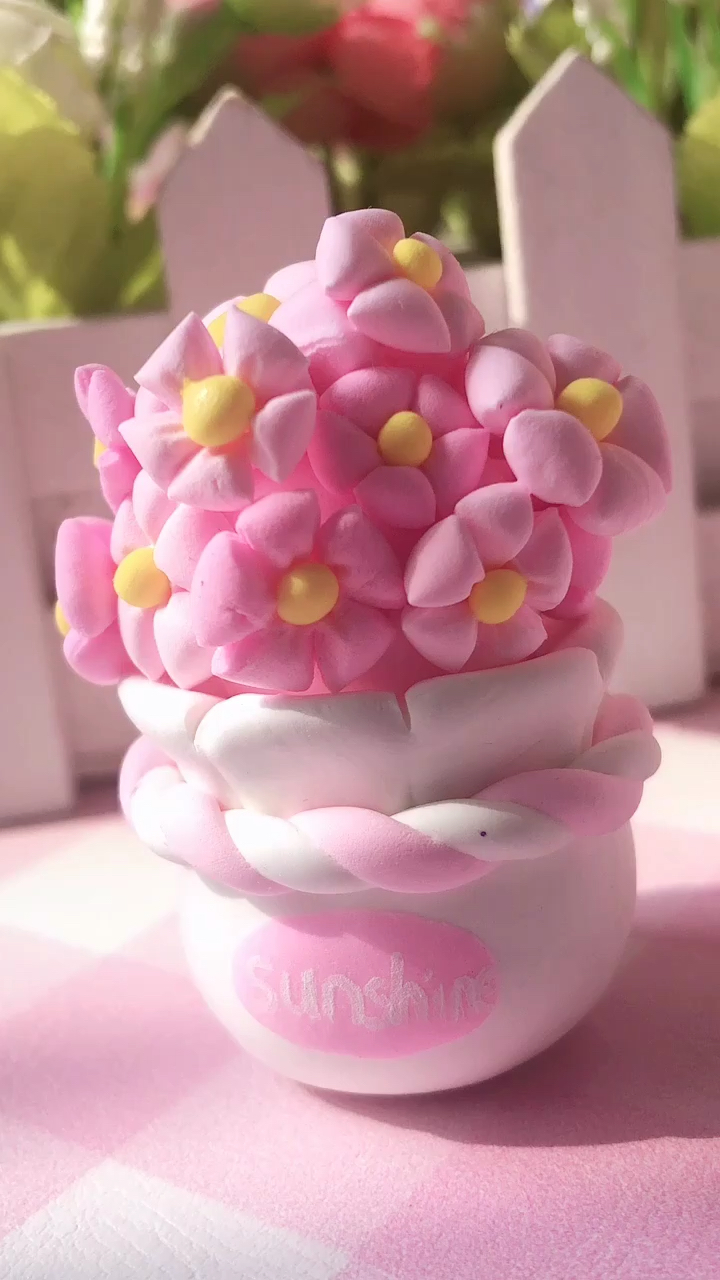 手工制作#粘土做的小花花
