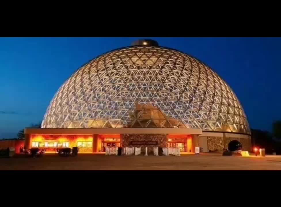 钢结构穹顶玻璃采光顶 商场室外玻璃穹顶 透明圆形玻璃顶