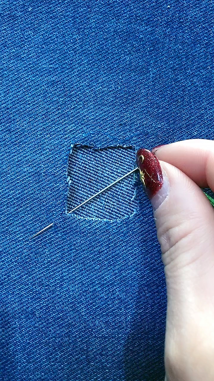 生活小妙招#祖传针法补破洞