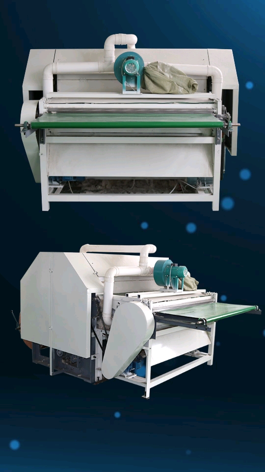 开松梳理一体机集除杂,开松,梳理,成型功能为一体-度小视