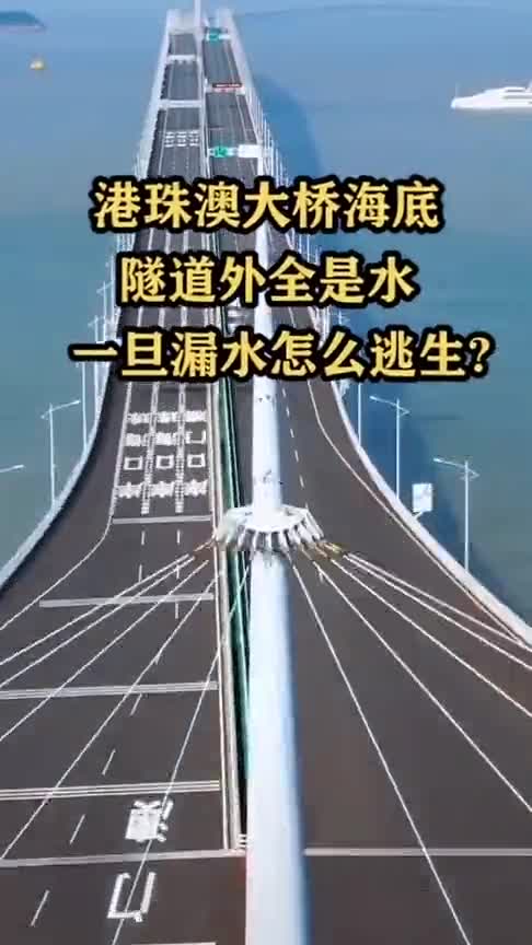 港珠澳大桥海底隧道外全是水,一旦漏水怎么逃生没想到竟然还有这样的