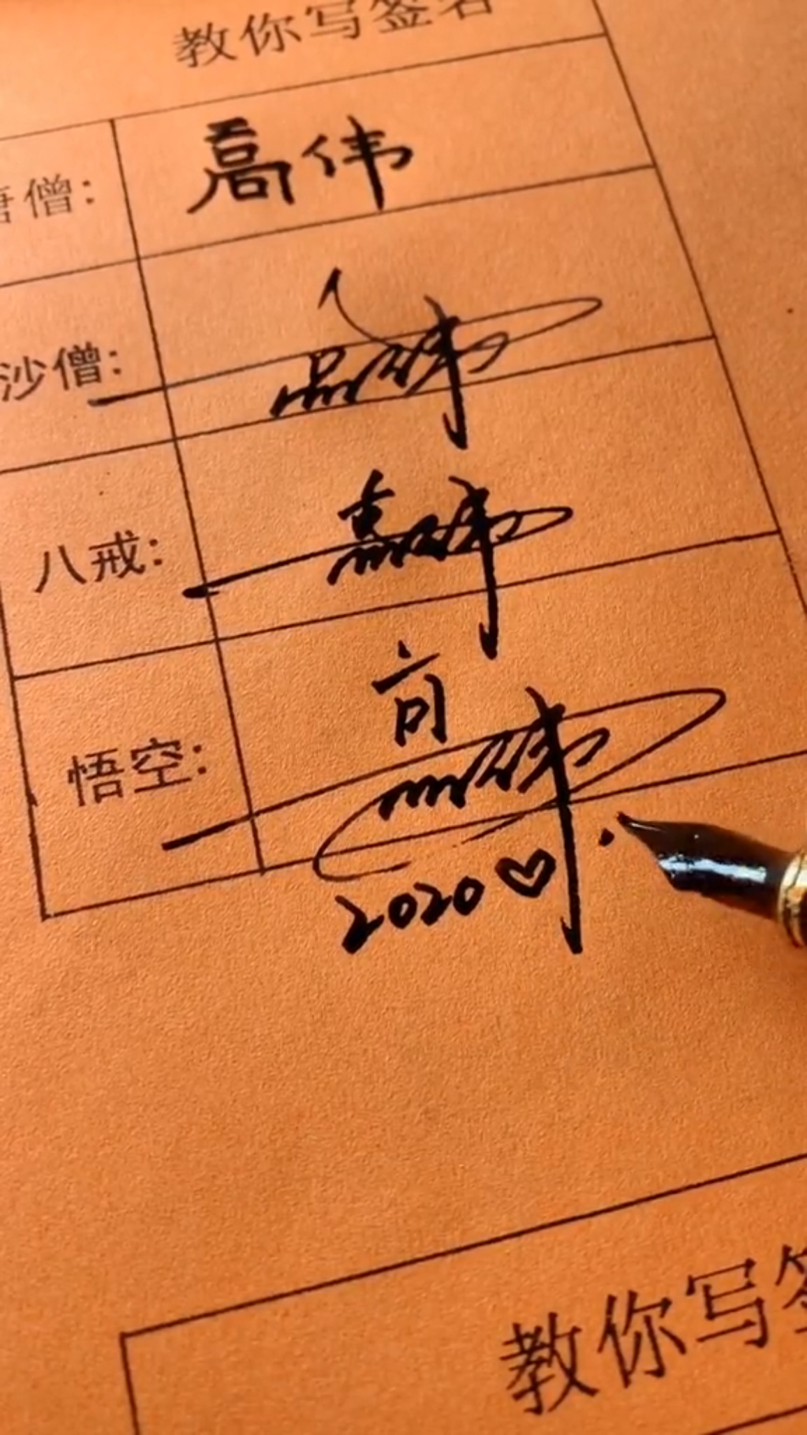 签名要有创意,欣赏后使您大开眼福#高伟,你的名字写好了