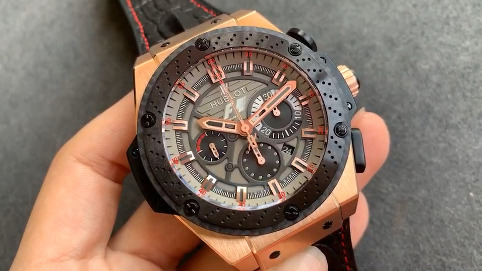 我要上热门#宇舶 f1 king power玫瑰金限量表