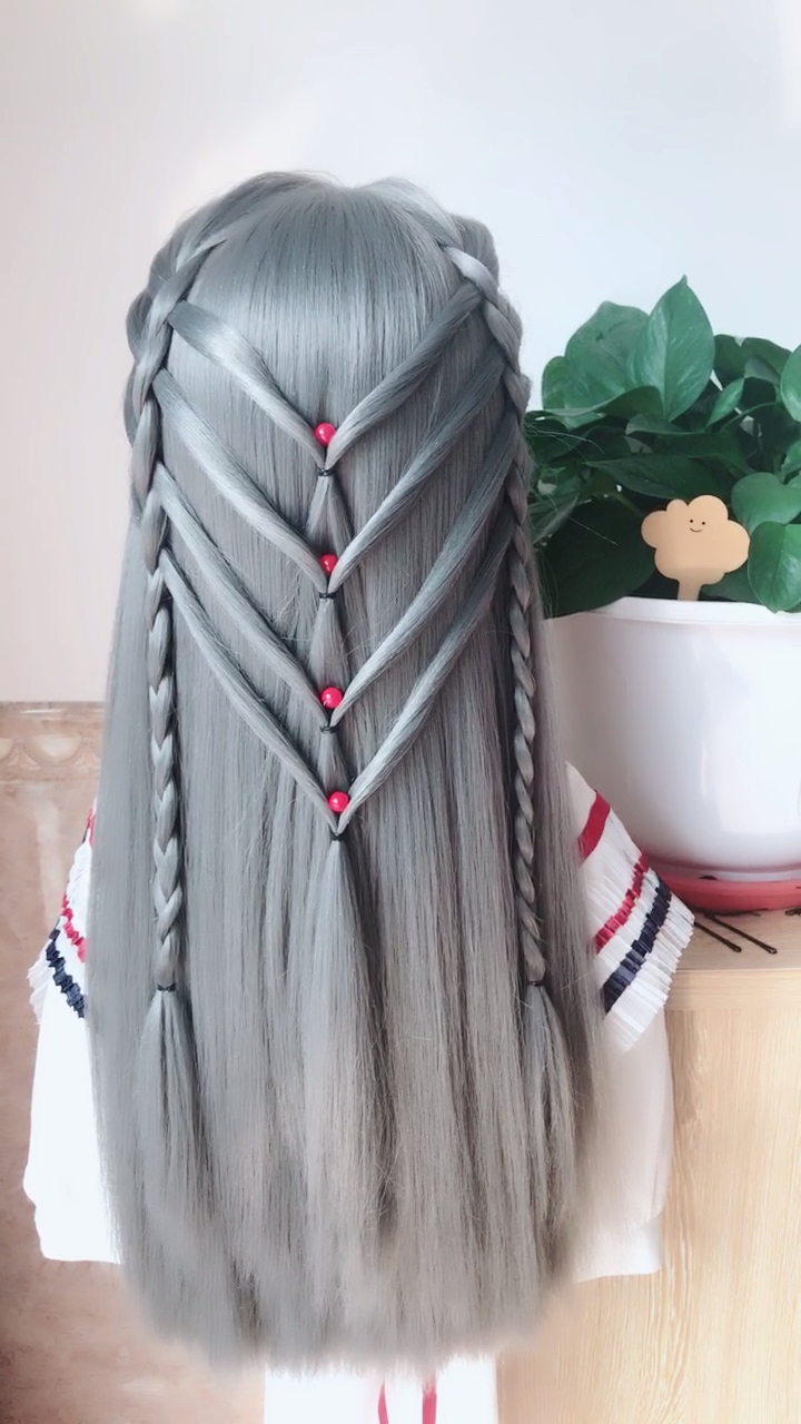 仙女背影系列编发