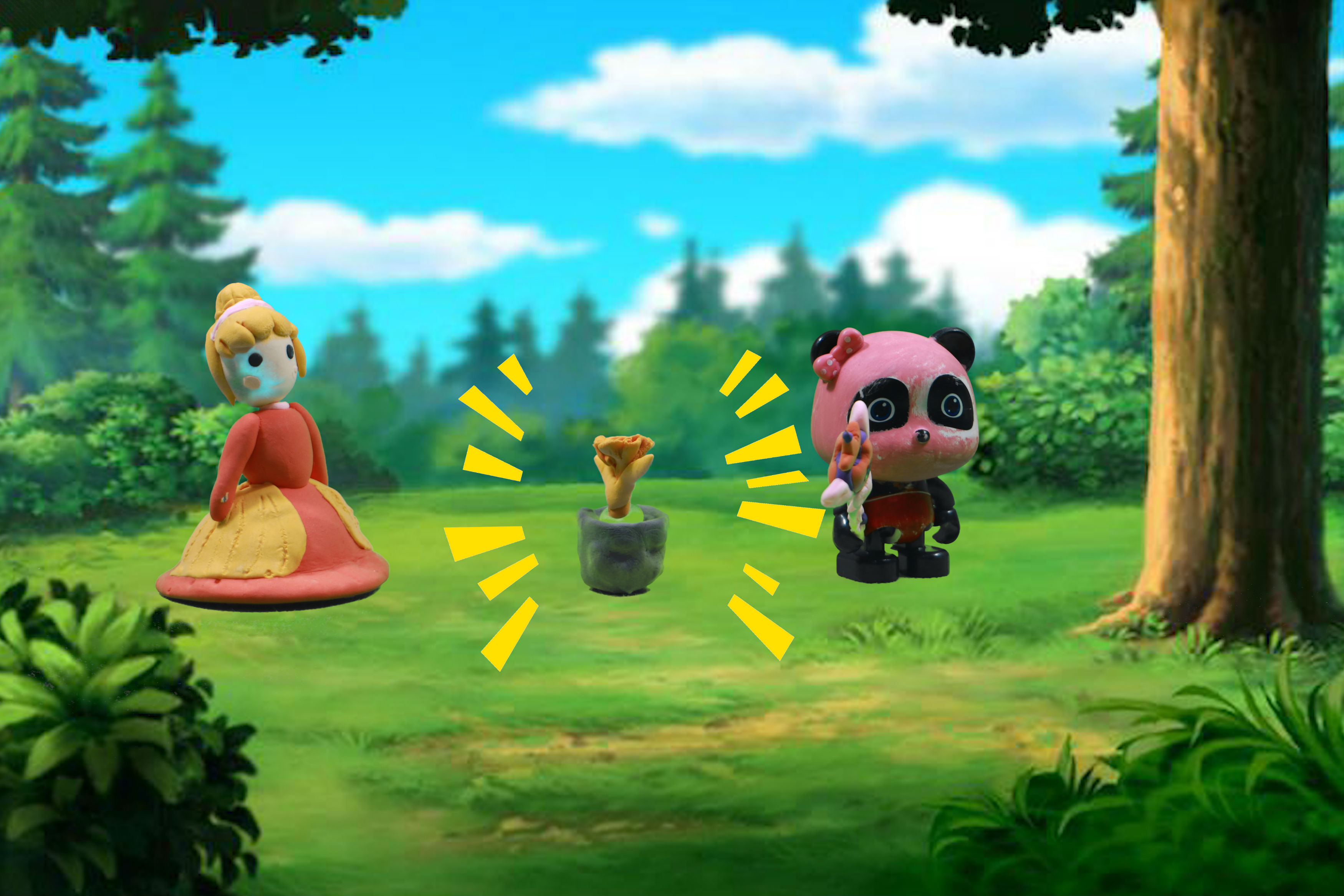 儿童剧:菲菲公主中了黑暗魔法变成了一朵花,妙妙用魔法帮她解除