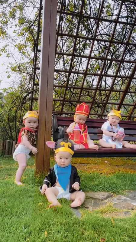 误入女儿国的师徒四人悠哉悠哉四胞胎家有萌娃多胞胎上热门