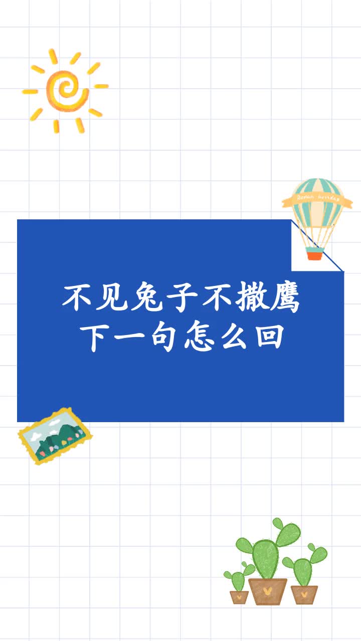 不见兔子不撒鹰下一句怎么回