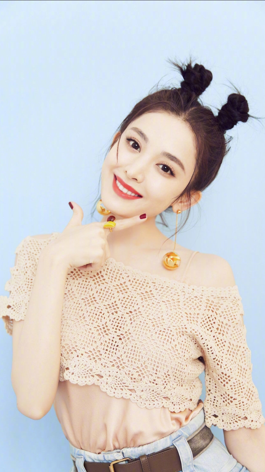 夏日美少女#女明星哪吒头造型