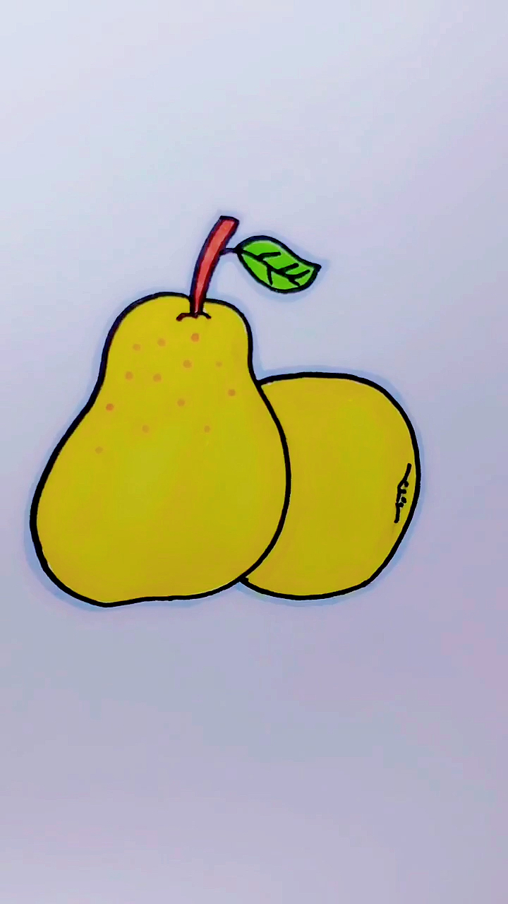 画画原来如此简单#简笔画梨-度小视