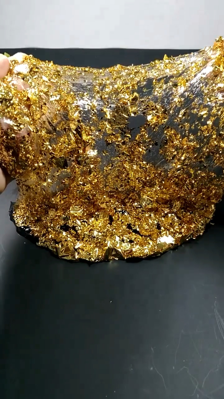 豪华50张金箔纸混入水晶泥!尽显奢华
