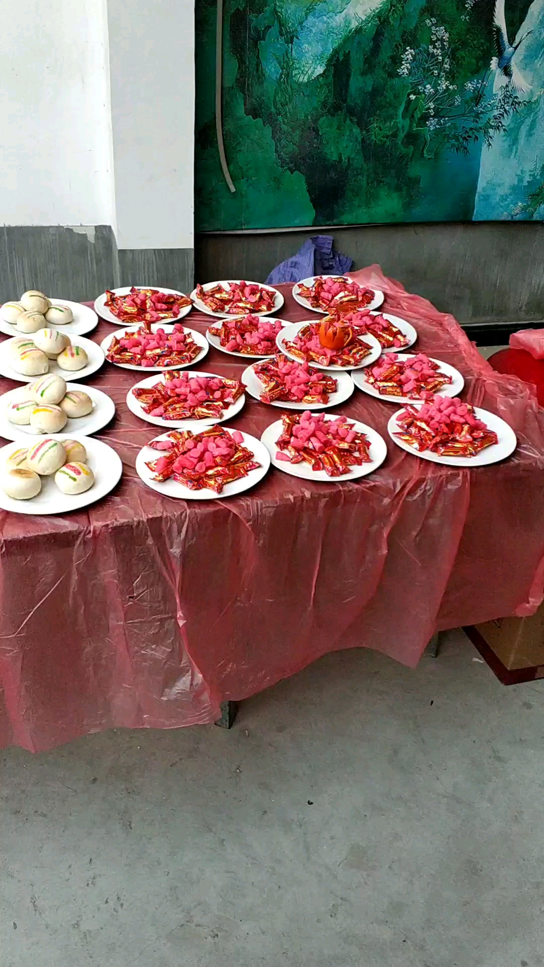 河南豫东农村传统婚礼之贡品展示