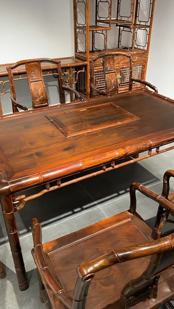 古典红木家具#节节高升茶桌