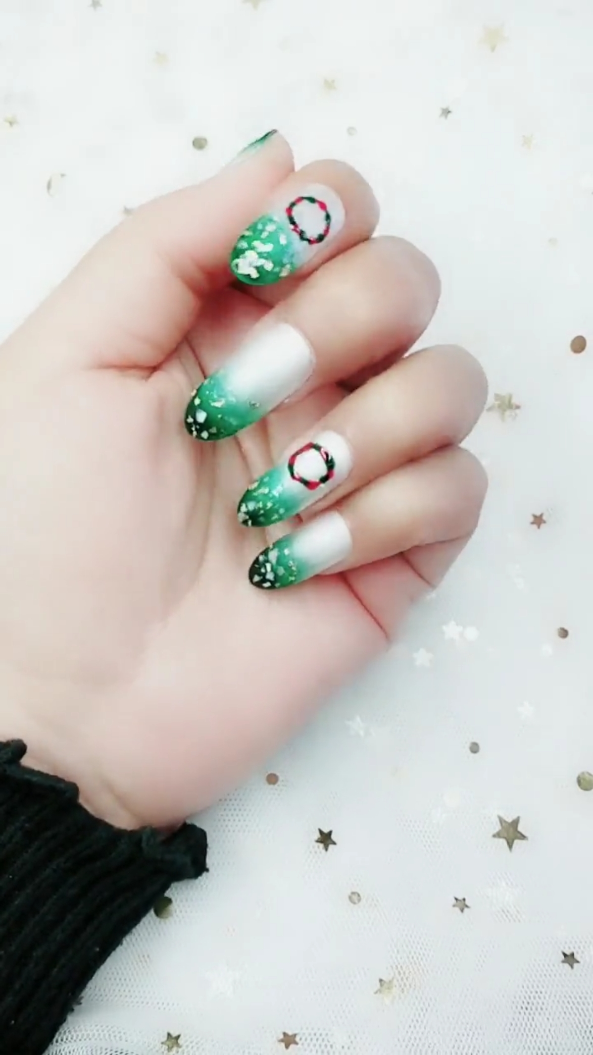 超清新的拉花美甲