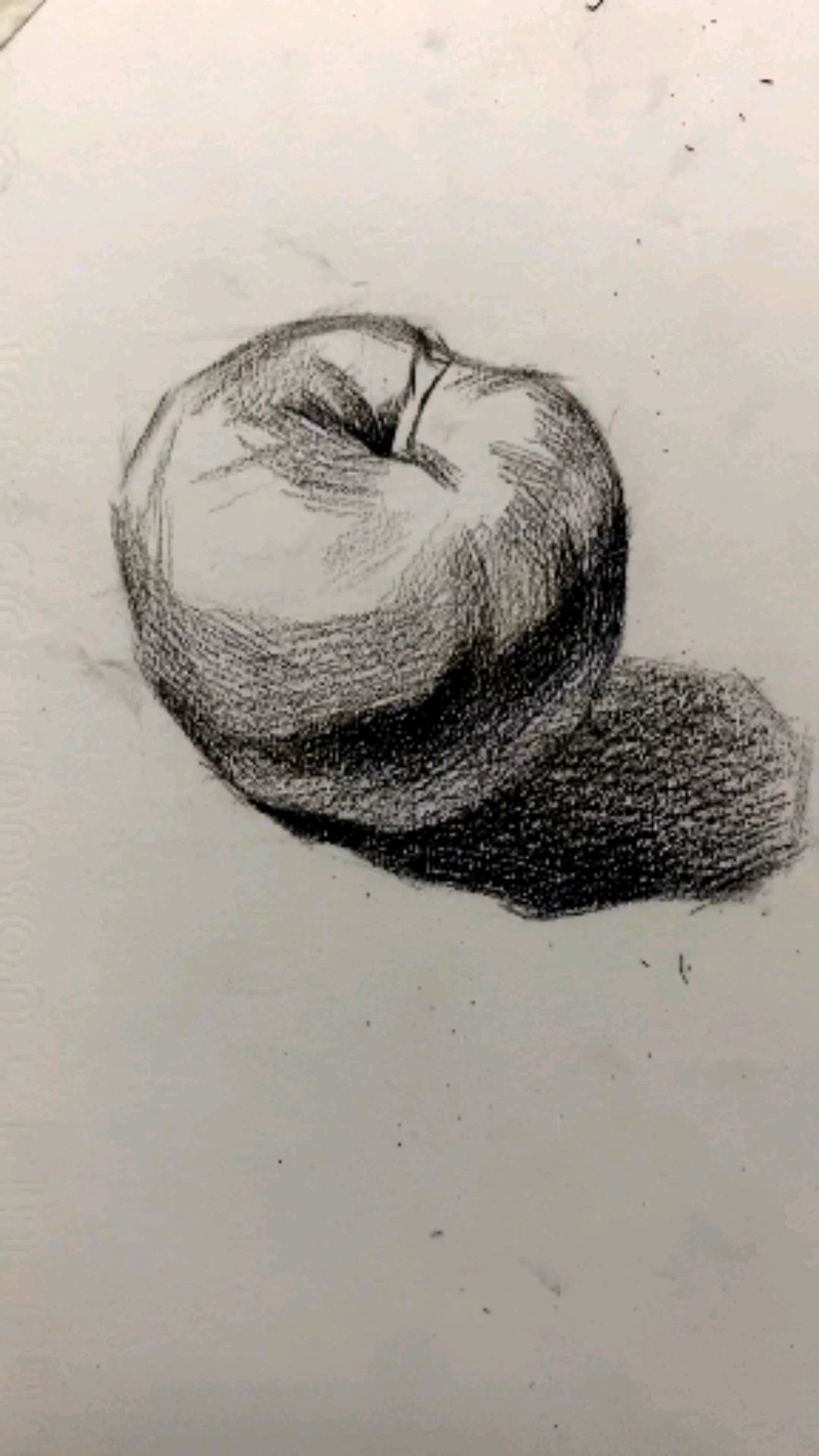 手绘#素描苹果画法完整示范