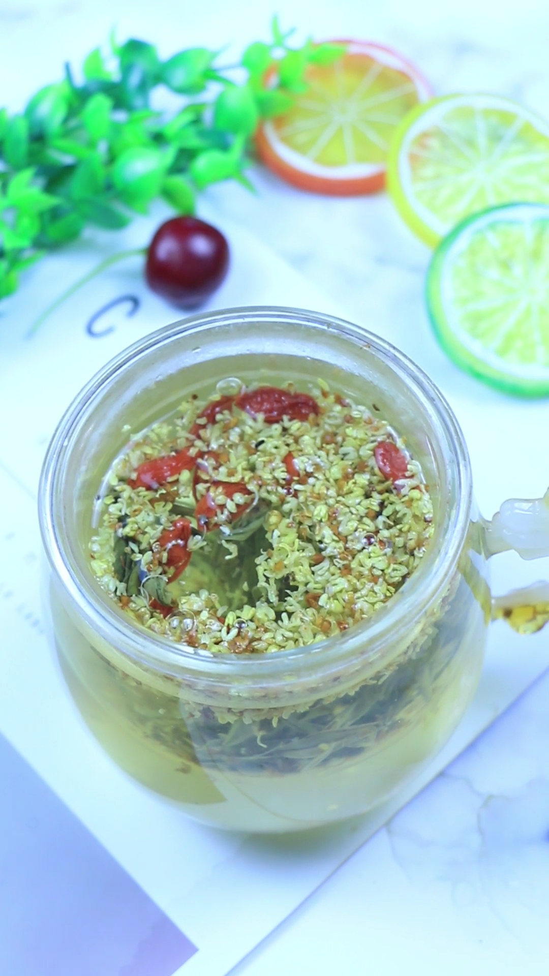 夏日美少女#桂花润肤茶