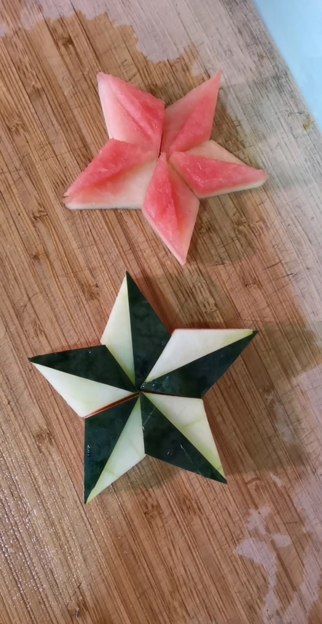 赵孟楷书#西瓜皮做的五角星