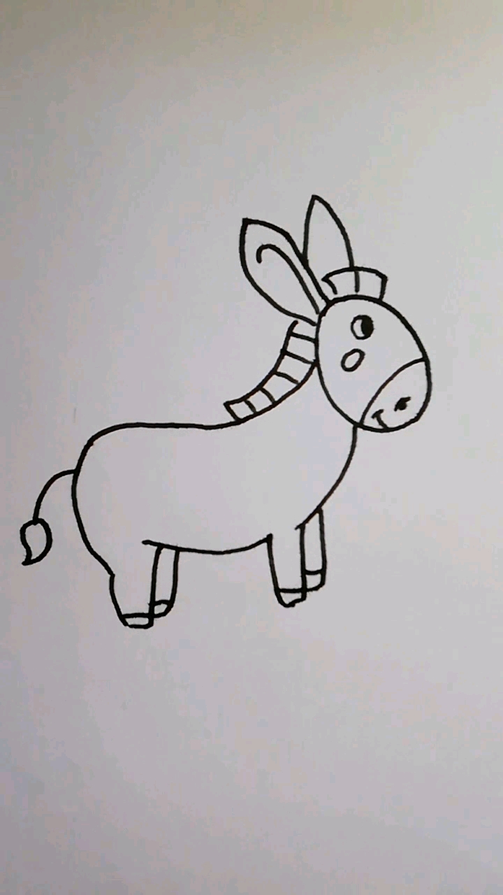 小毛驴简易画法图片