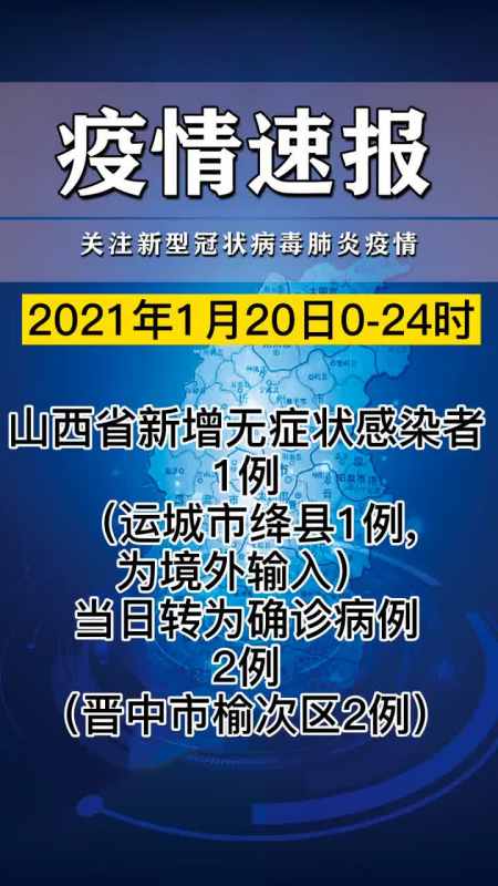 2021年1月21日山西省新型冠状病毒肺炎疫情情况