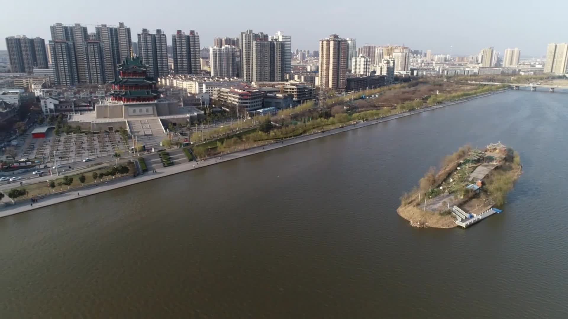 咸阳湖全景图图片