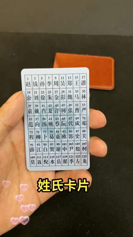 轻知计划#姓氏卡片,你发现了吗?