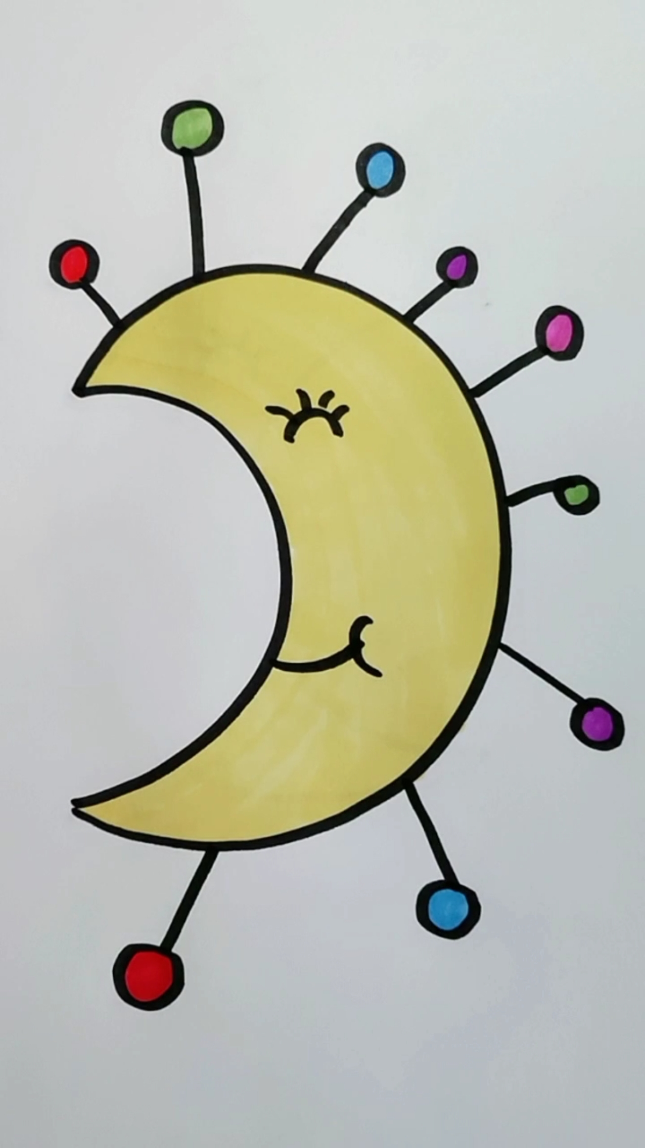 育儿简笔画#月亮宝宝