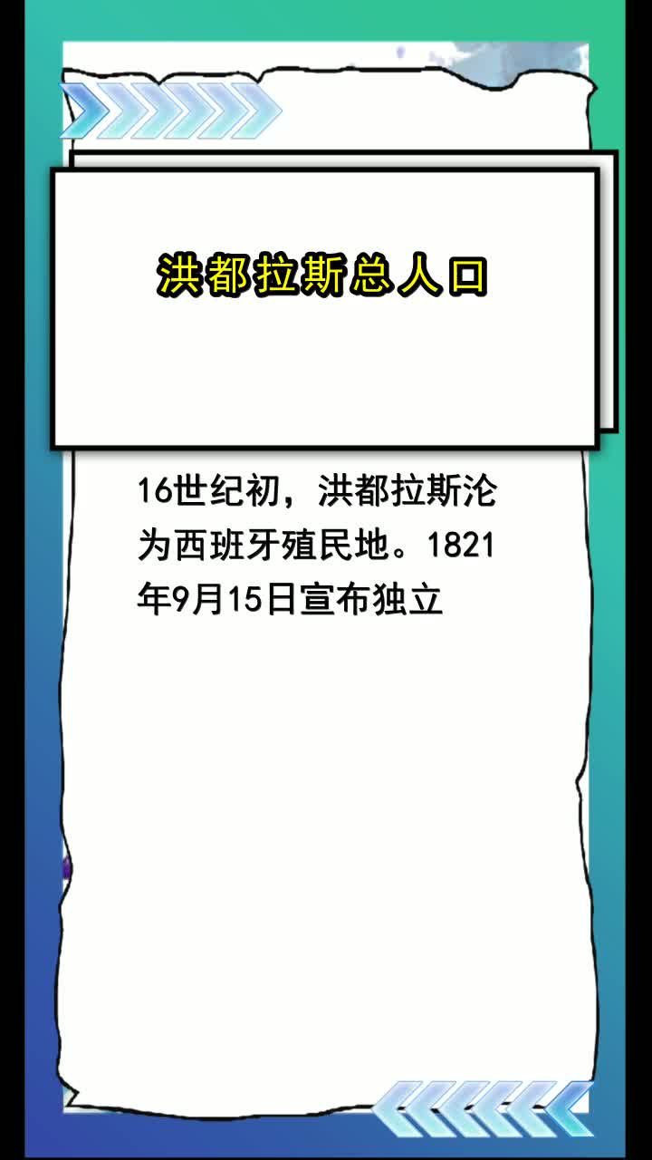 洪都拉斯总人口,你明白了吗