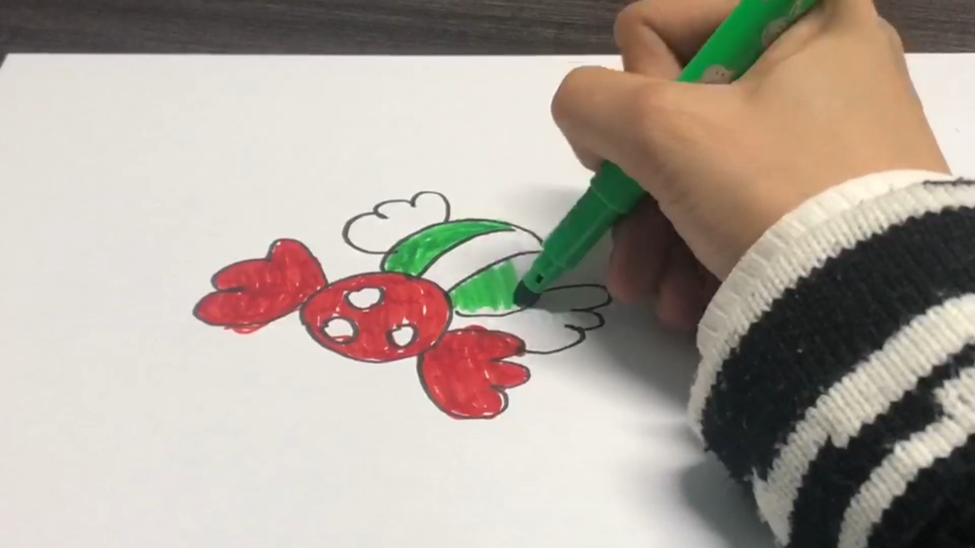 幼儿早教画画手把手教孩子简笔画可爱sweet糖果