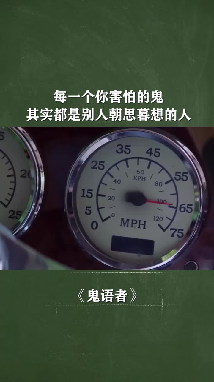 每一个你害怕的鬼,都是别人朝思暮想的人.鬼语者