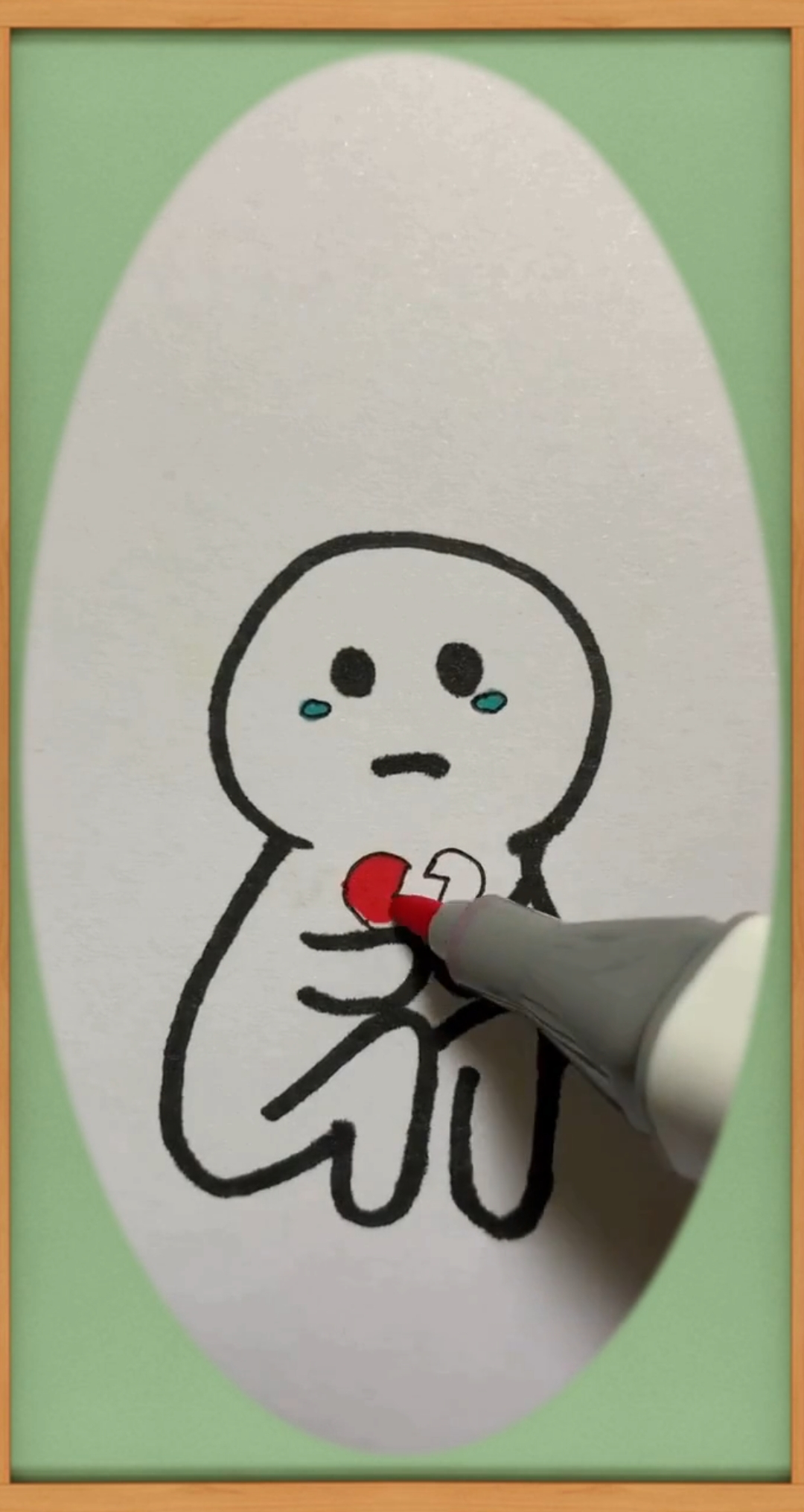 创意简笔画#我的心碎了