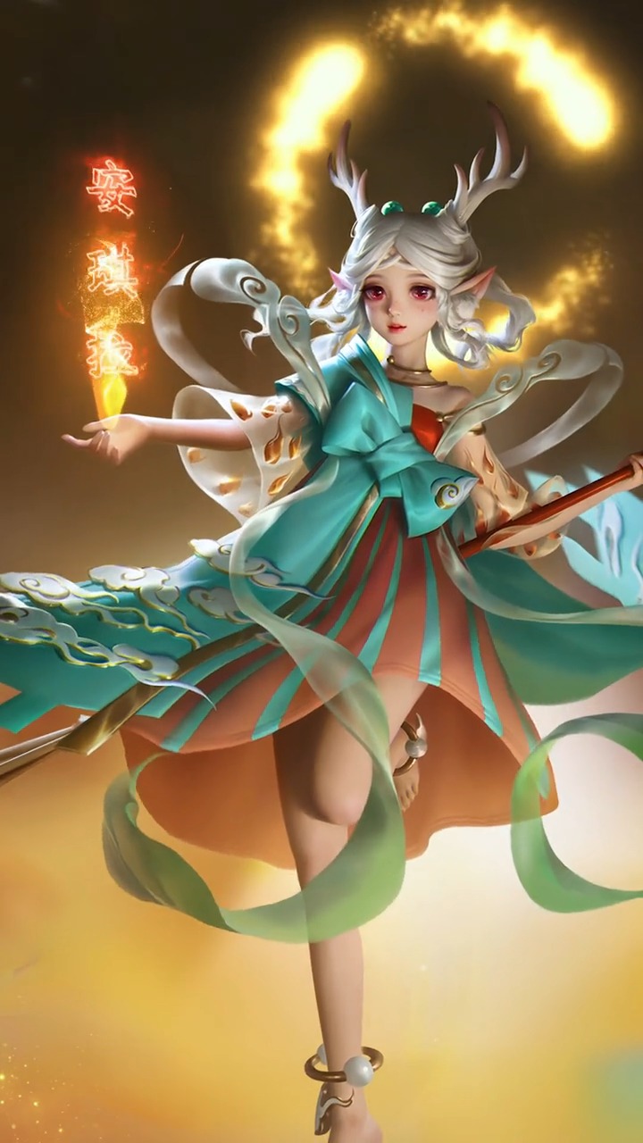 高清壁纸动漫#瑶妹的保护我方安其拉动态壁纸哦