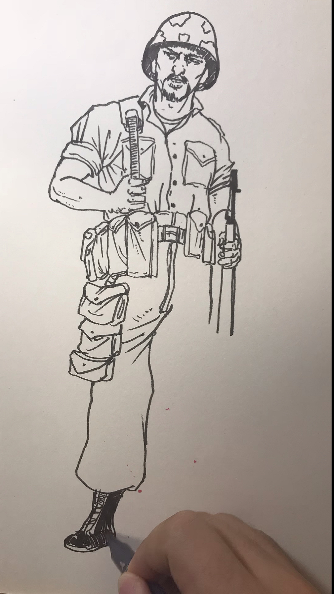 我要上热门#画个越战美国大兵-度小视