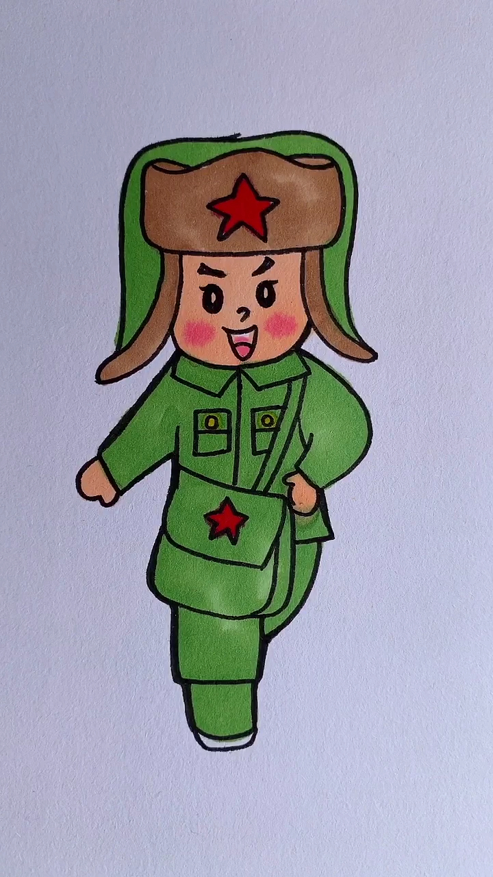 简笔画#简笔画雷锋