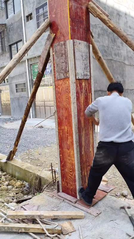 角钢步步紧方木,独立柱加固防涨模