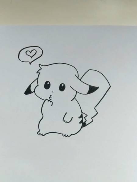 画一只萌萌哒的皮卡丘,超级电耗子,上完色好看