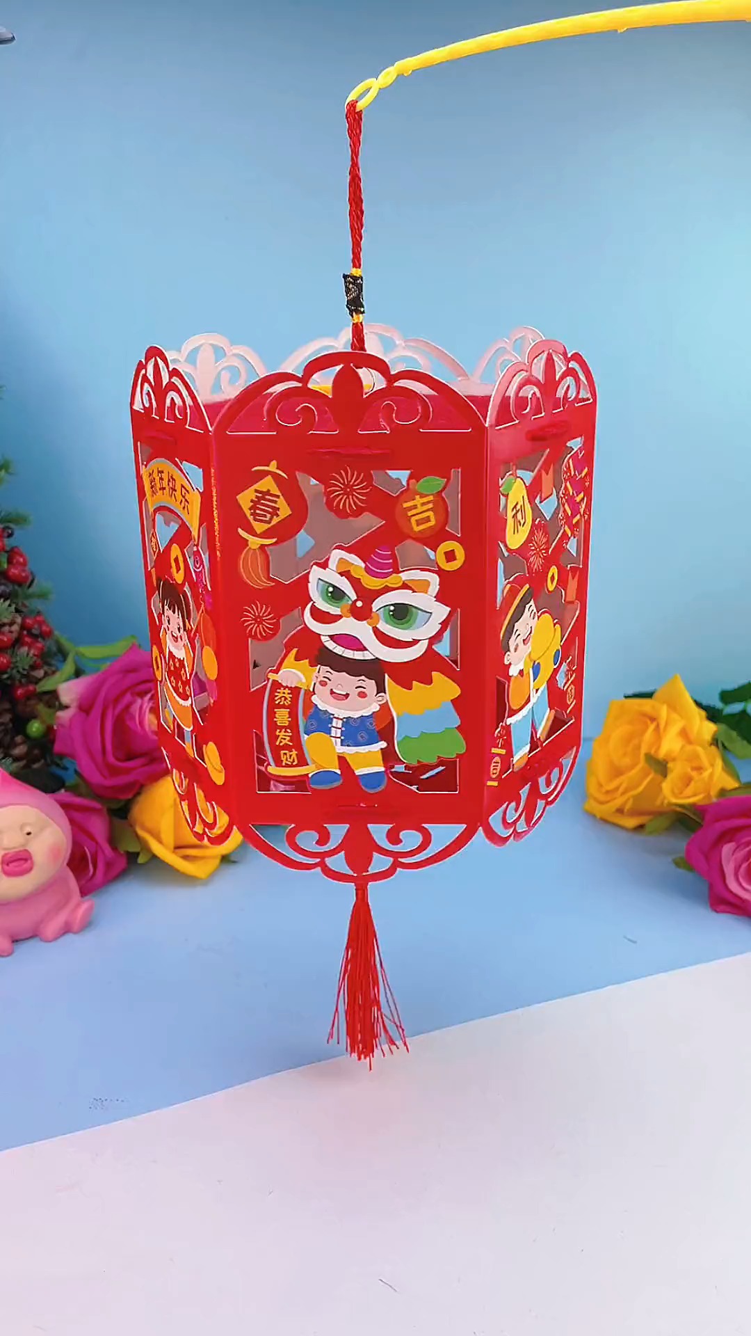 手工制作#新年到了,带宝贝亲手做一个走马灯,好玩又有意义