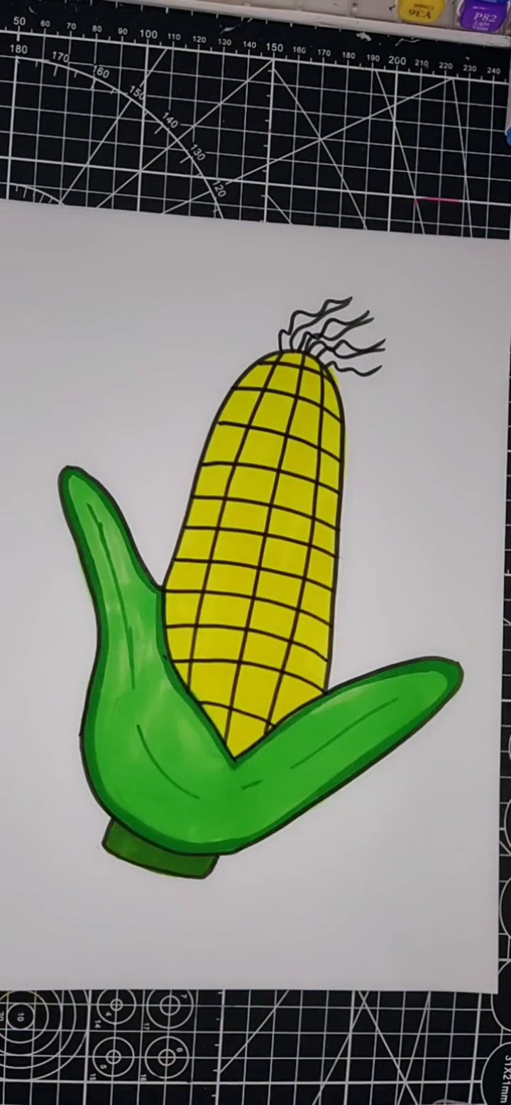 简笔画#简单好学的大玉米,快来学习吧