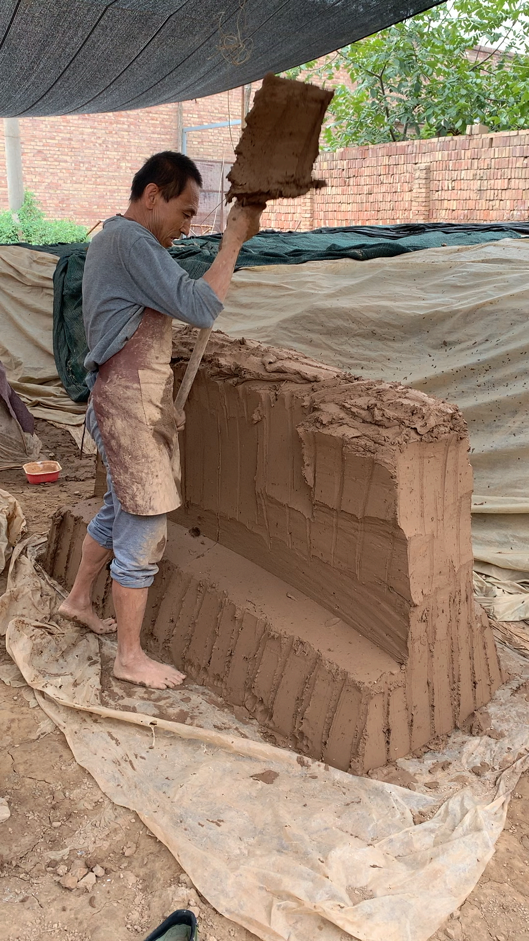 甘肃,五六十年代的做砖工艺