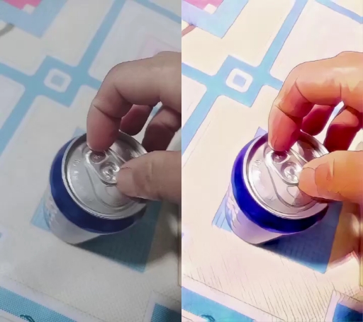 一键动漫#开易拉罐最简单的方法.