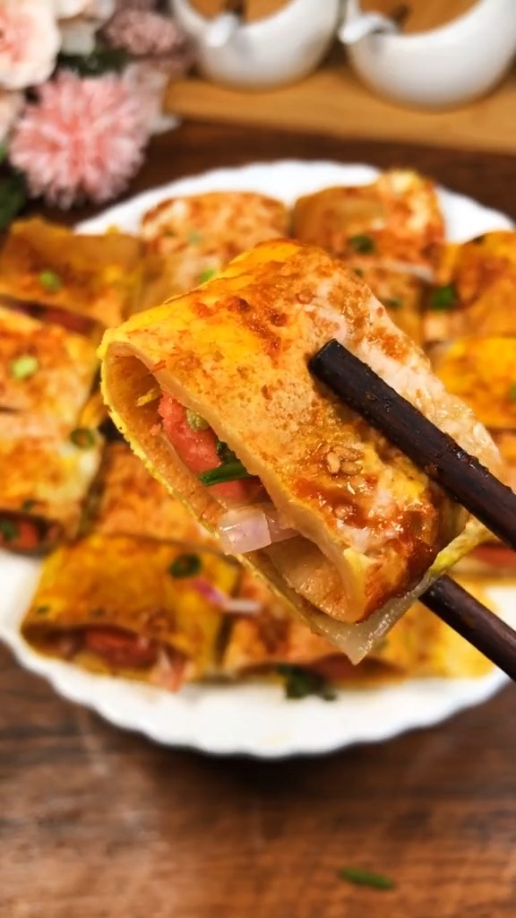 自制美食#特色烤冷面  好吃到还想吃  不会做的赶紧学起来吧