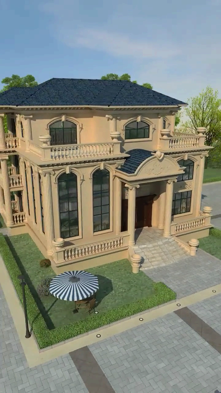 建别墅不再是城里人的专利,农村人有地有环境,别墅建的更大气.