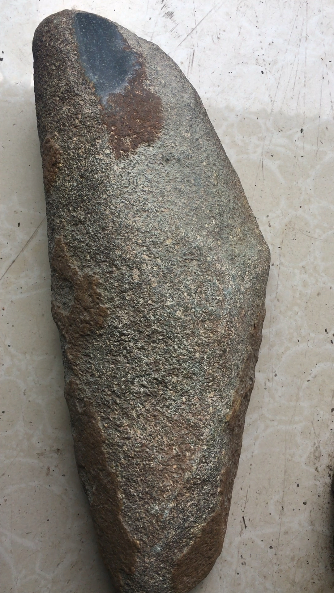 这颗碳质球粒陨石重25.7斤,弱磁局部中磁