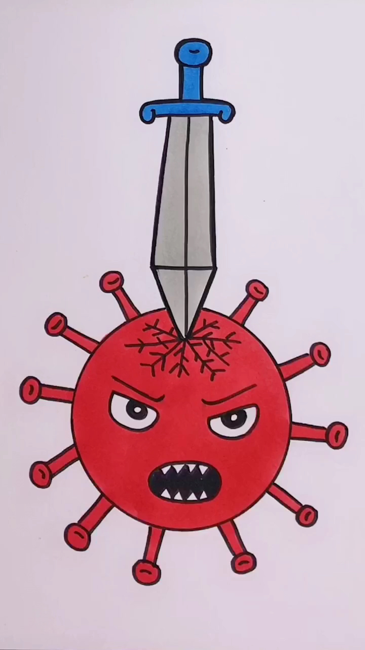 画画原来如此简单#一起消灭病毒