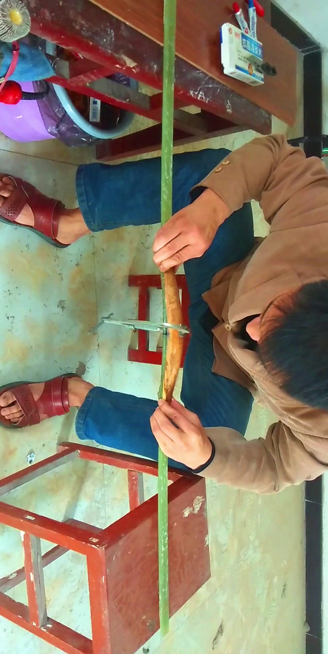 在家办公的真实状态#在家自制反曲弓《一》