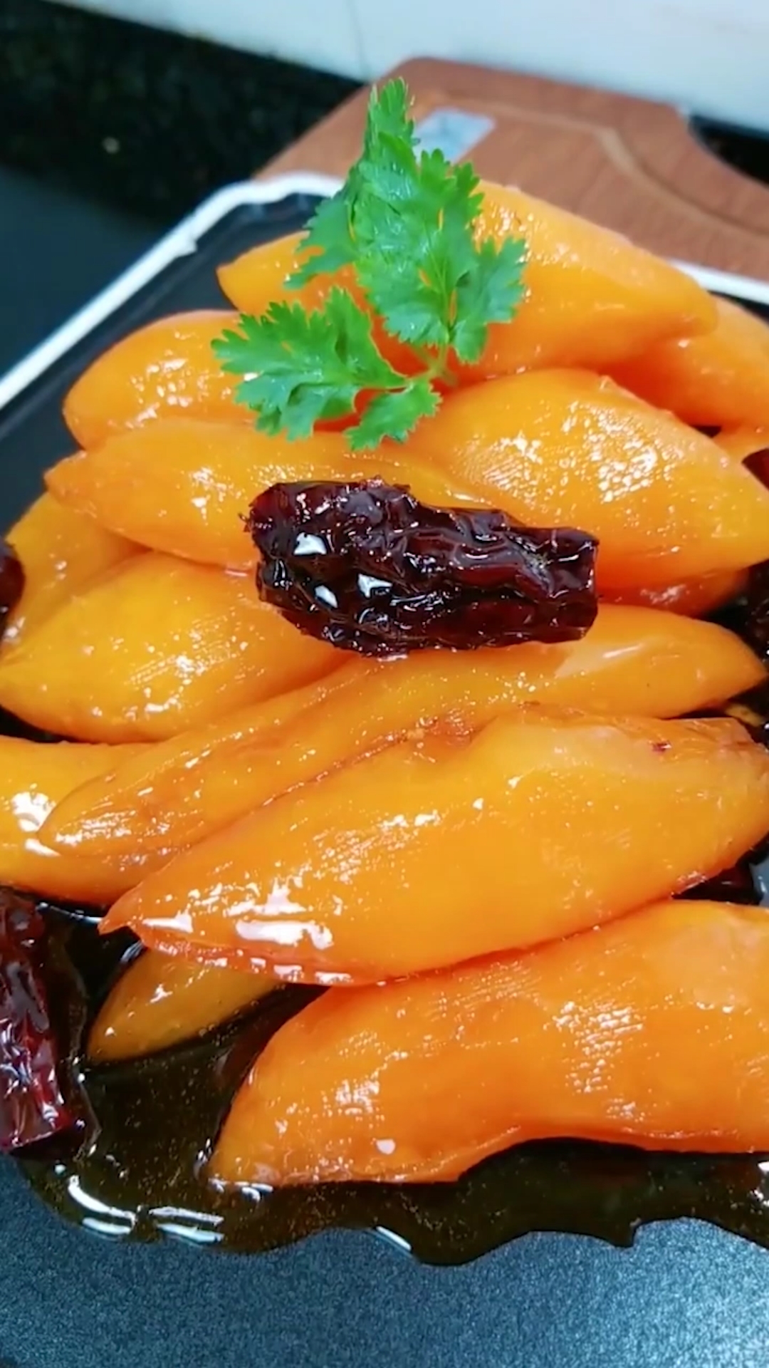 美食#蜜汁地瓜这样做,大人小孩抢着吃