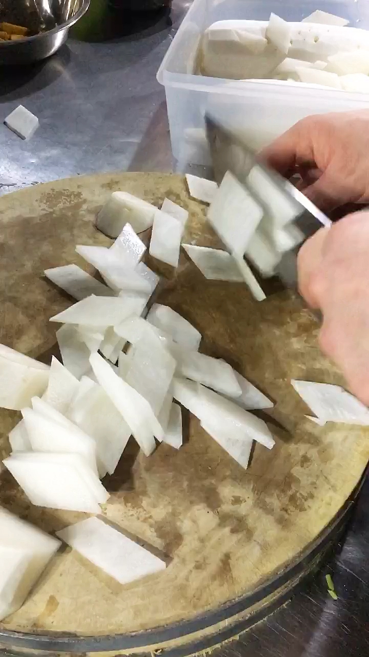 食神大pk#白萝卜怎么切菱形片