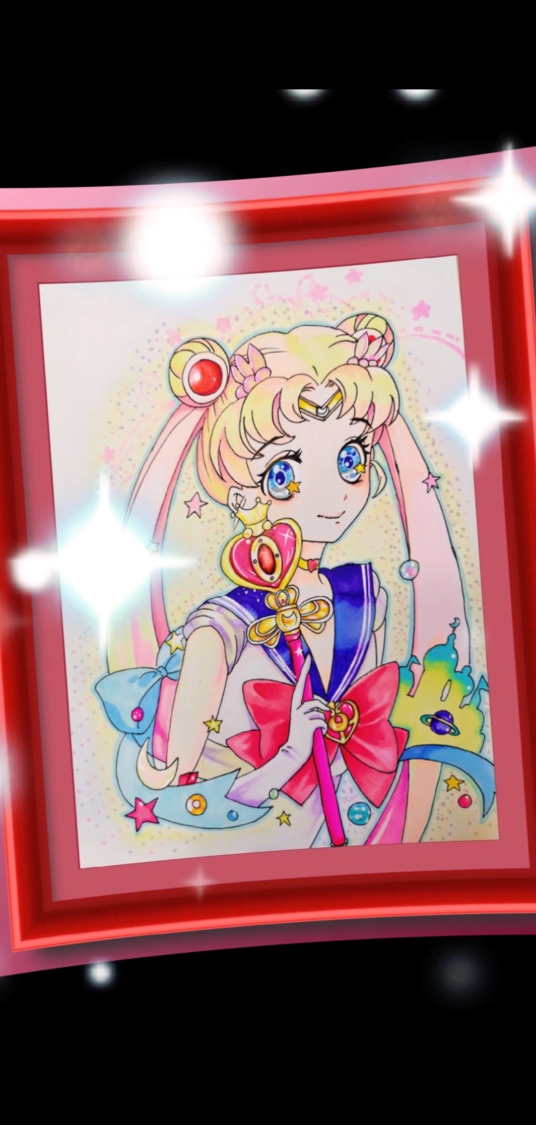 马克笔绘画#水冰月完成