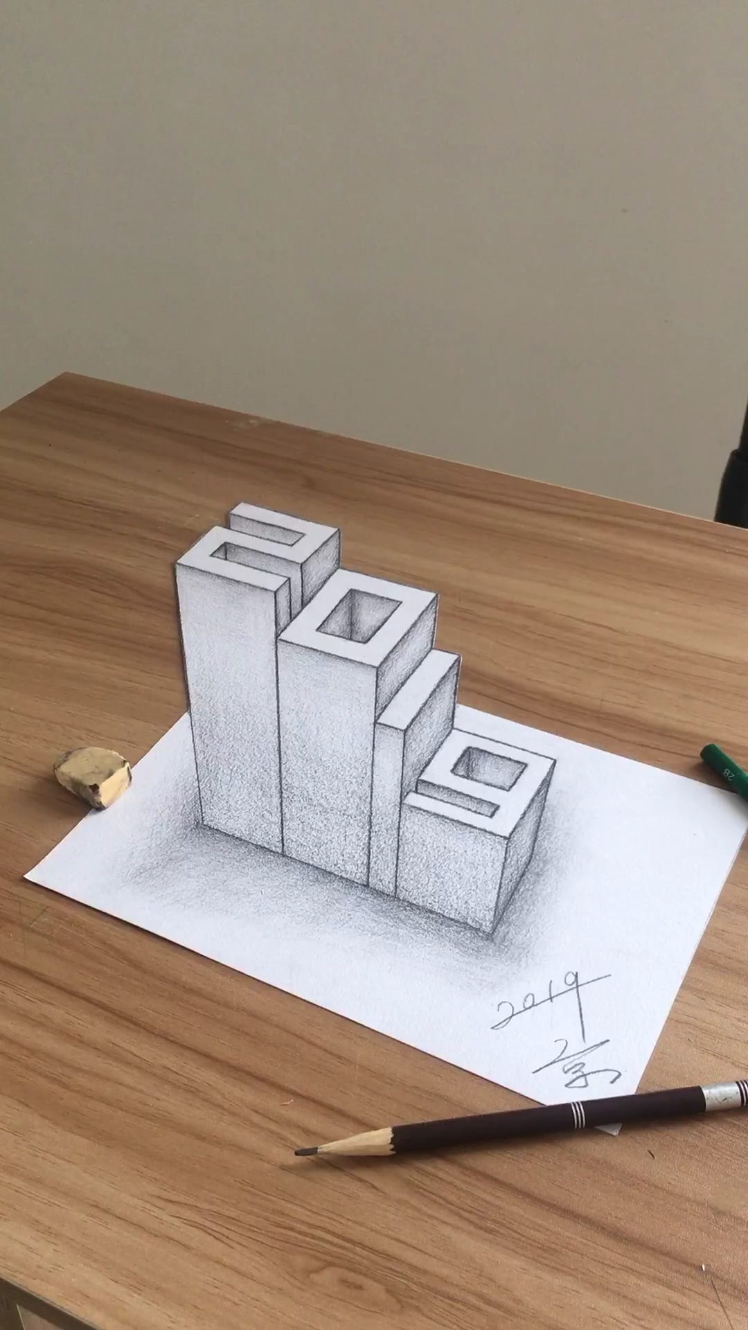 素描3d立体字2019下个视频出教程2019,想学的记得关注我