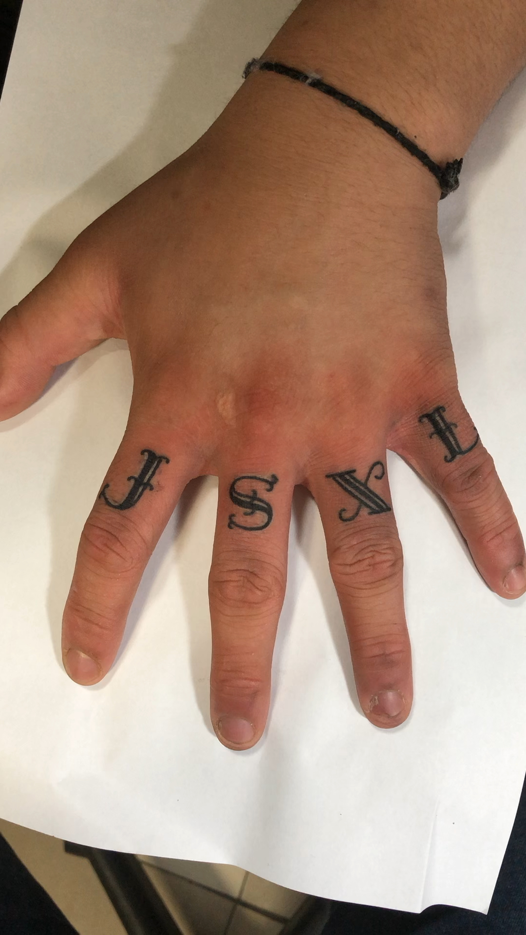 手指上的小纹身