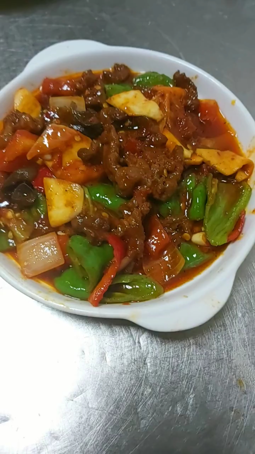 舌尖上的乡村美食#新疆美食过油肉!