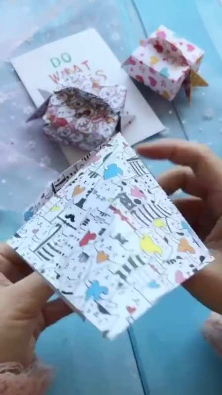 一张纸教你折一个硬币存钱盒,太萌了吧折纸手工